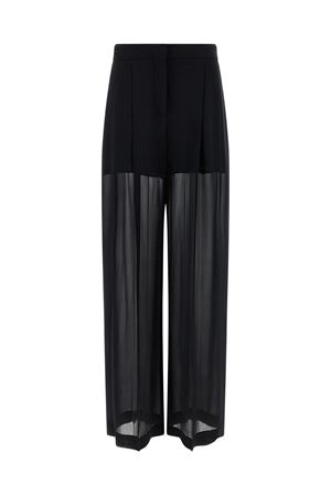 Pantaloni a palazzo in seta nero ALBERTA FERRETTI | A030451160555